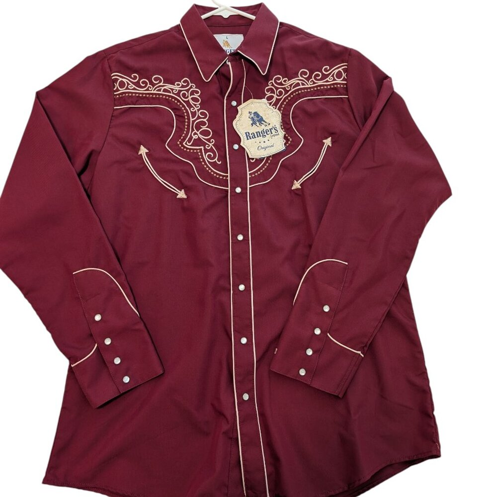 Rangers Original Pearl Snap Guacho - Men's L - NWT